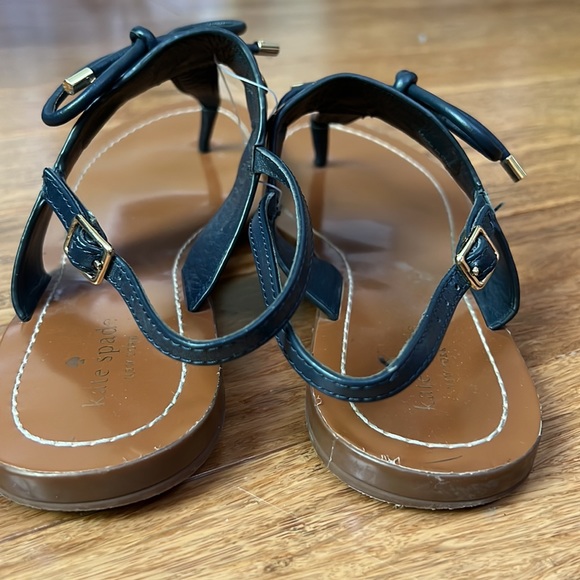 KATE SPADE Women’s Leather Navy Sandals size 10 - Picture 3 of 5